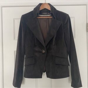 Iris Setlakwe Dark Brown Corduroy Peplum Back Blazer Size 12
